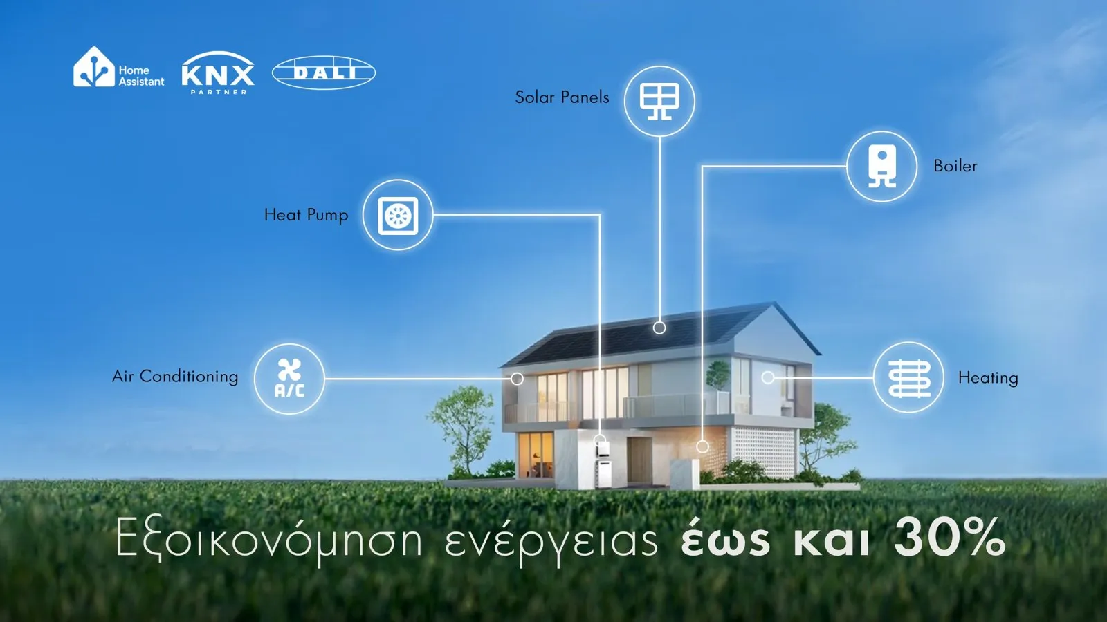Ενσωμάτωση ηλιακών, αντλίας θερμότητας και boiler σε σύστημα KNX